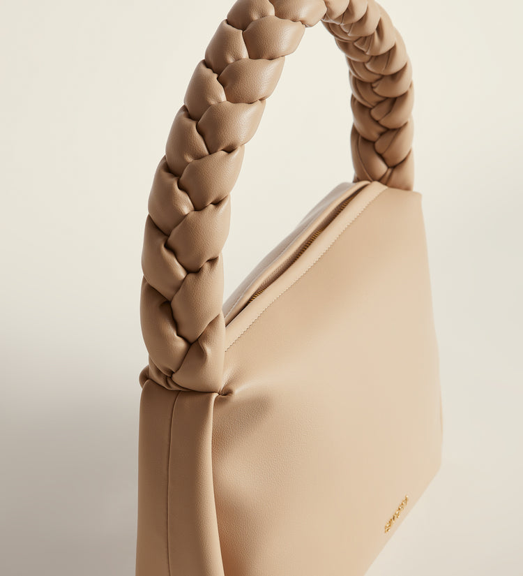 Shoulder bag with braided handle