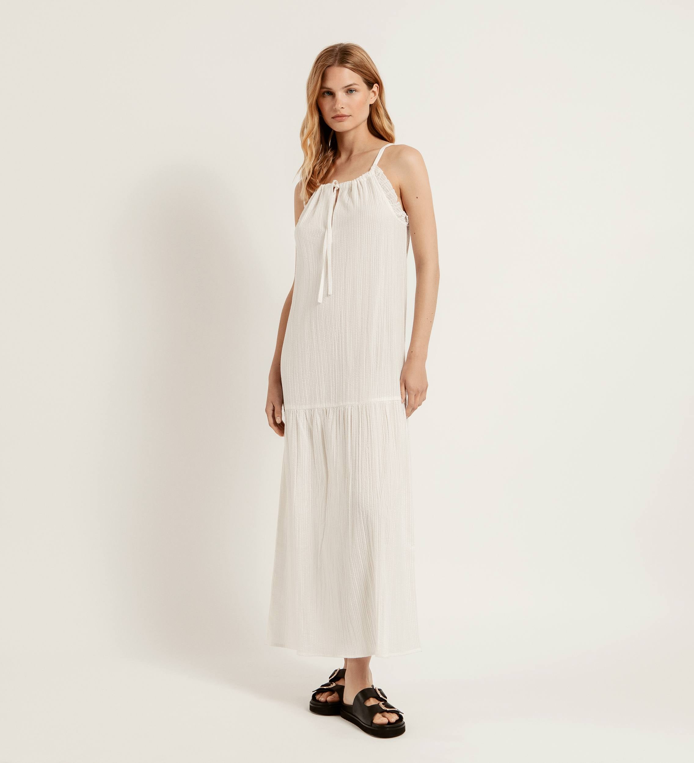 Vestido halter textura