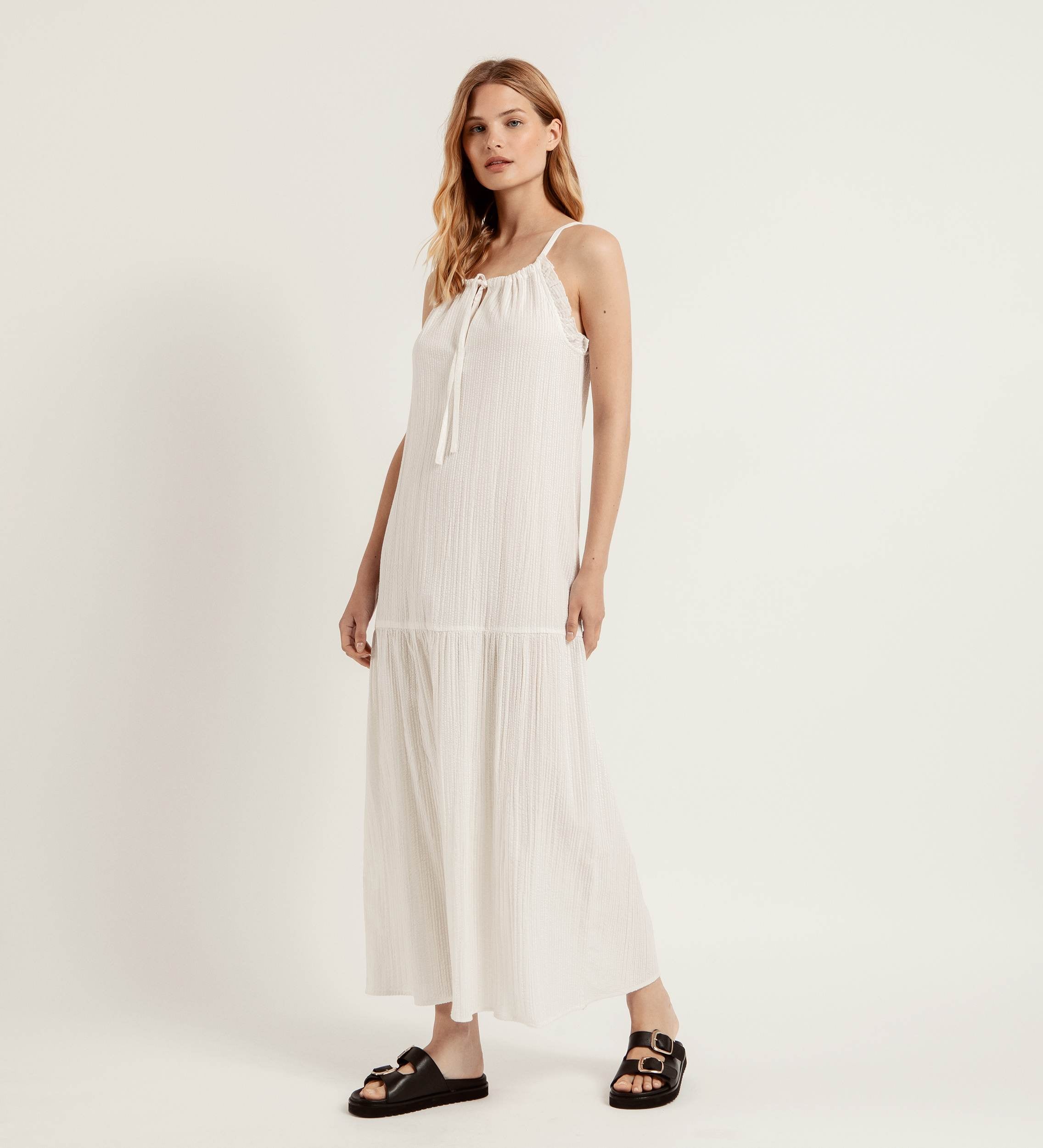 Vestido halter textura