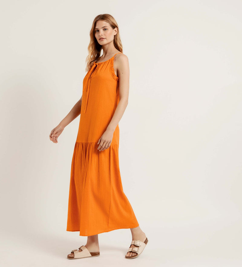 Vestido halter textura