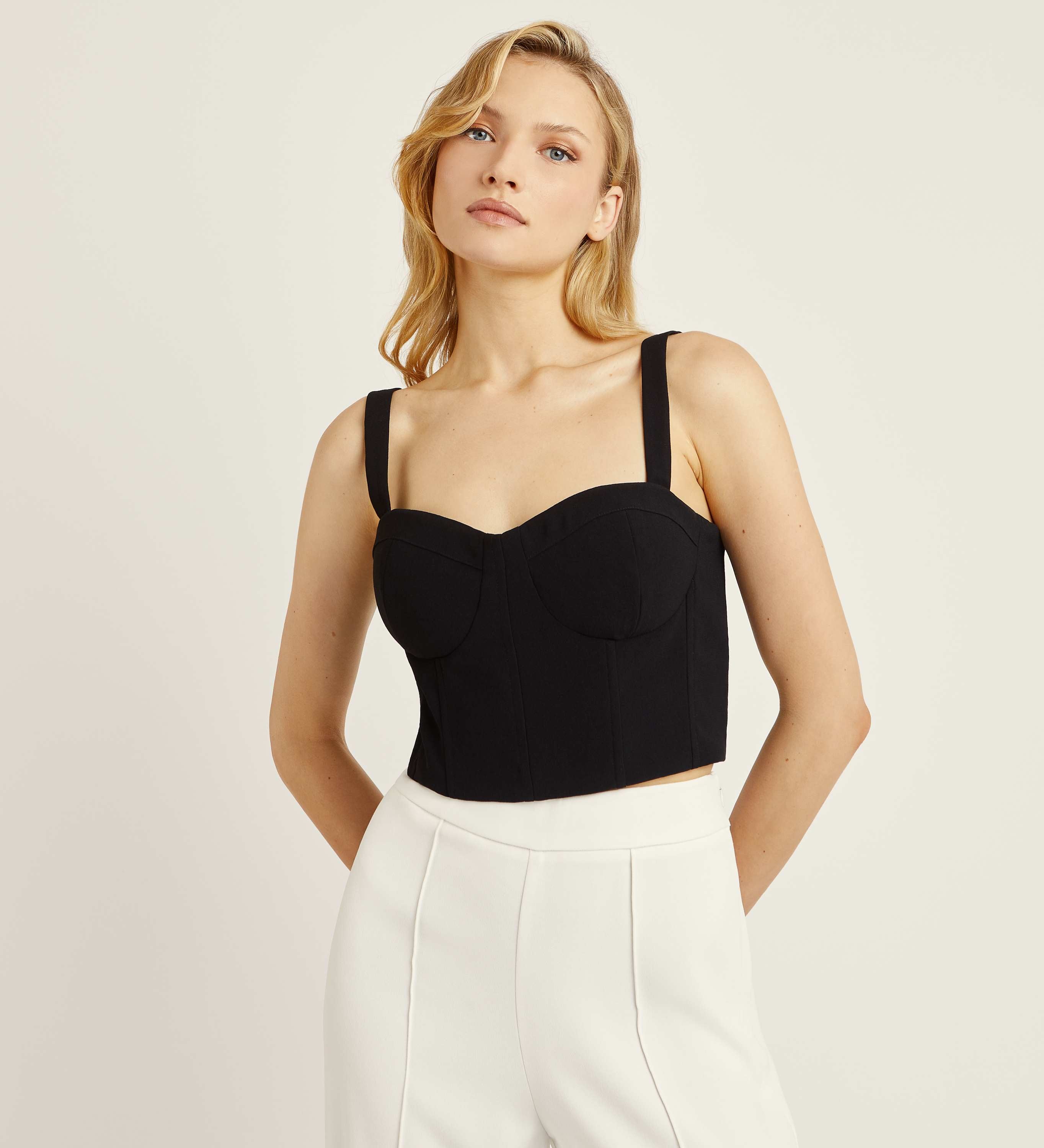 Top boustier crepé