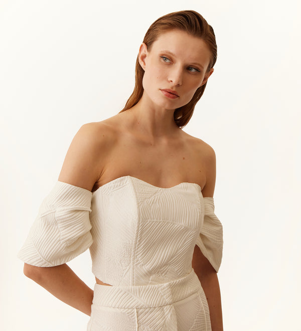 Jacquard bodice top