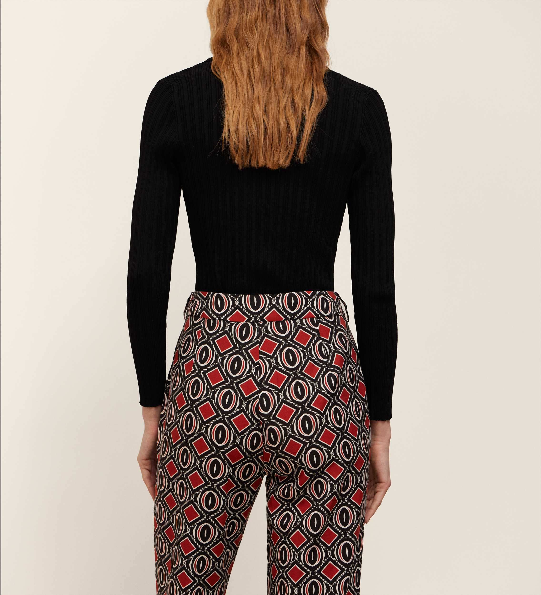 Printed long trousers