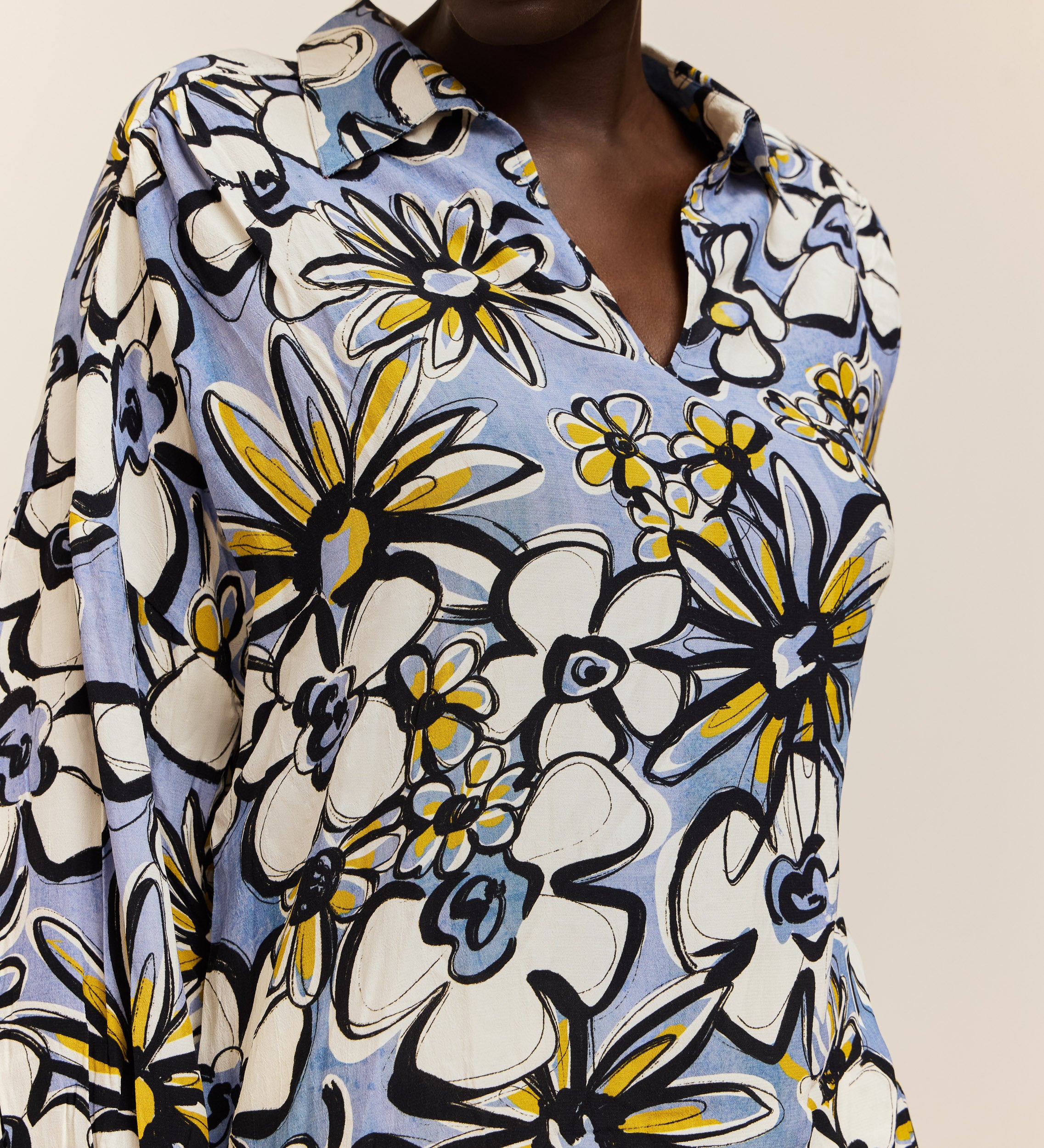 Flower print blouse