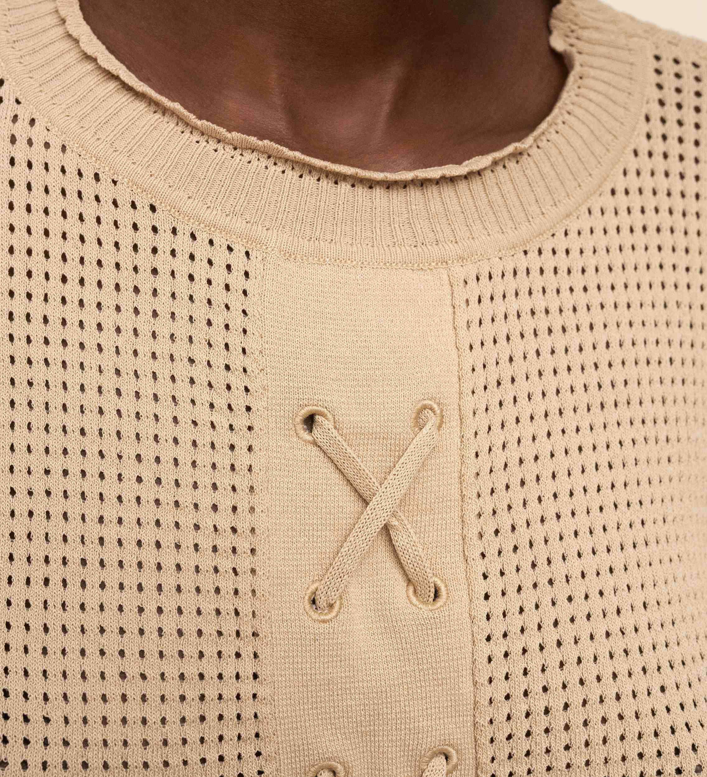 Lace detail sweater