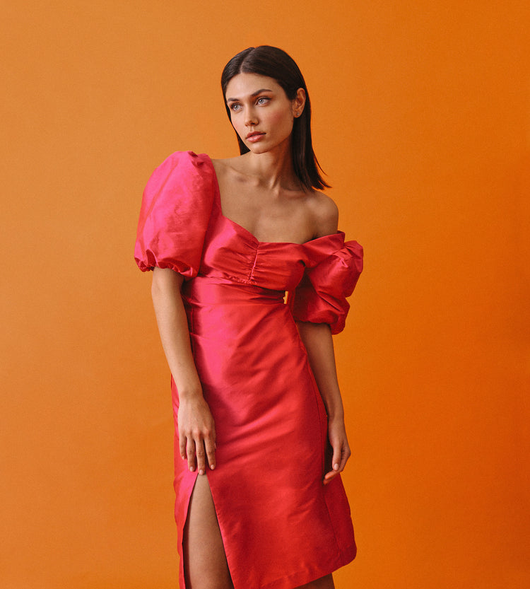 Vestido tubo manga