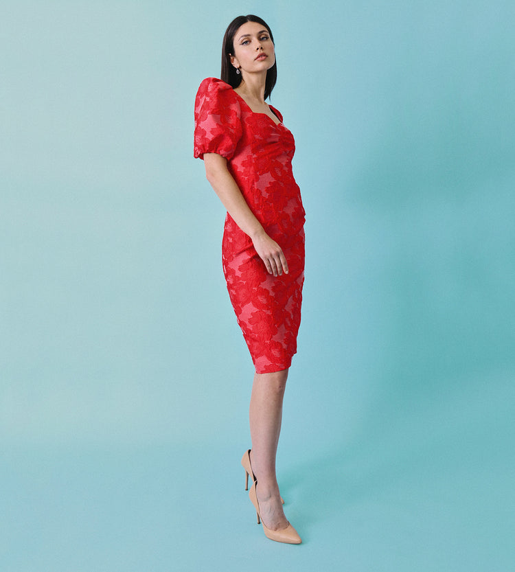 Vestido tubo manga
